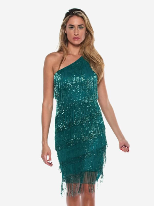Vestido de fiesta verde Spark Night